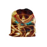 Fire Eagle Art Drawstring Pouch (Large)