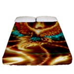 Fire Eagle Art Fitted Sheet (Queen Size)