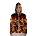 Fire Eagle Art Women s Hooded Windbreaker