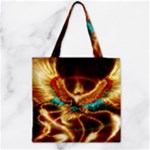 Fire Eagle Art Zipper Grocery Tote Bag