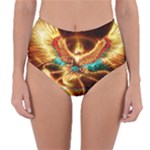 Fire Eagle Art Reversible High-Waist Bikini Bottoms