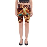 Fire Eagle Art Yoga Cropped Leggings