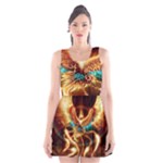 Fire Eagle Art Scoop Neck Skater Dress