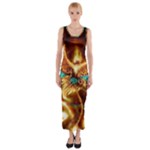 Fire Eagle Art Fitted Maxi Dress