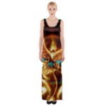 Fire Eagle Art Maxi Thigh Split Dress