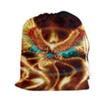 Fire Eagle Art Drawstring Pouch (XXL)