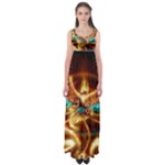 Fire Eagle Art Empire Waist Maxi Dress