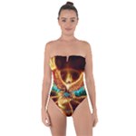 Fire Eagle Art Tie Back One Piece Swimsuit