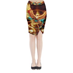 Fire Eagle Art Midi Wrap Pencil Skirt from ArtsNow.com