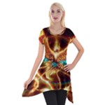 Fire Eagle Art Short Sleeve Side Drop Tunic