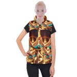 Fire Eagle Art Women s Button Up Vest