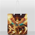 Fire Eagle Art Full Print Rope Handle Tote (Large)