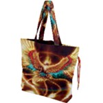 Fire Eagle Art Drawstring Tote Bag