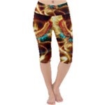 Fire Eagle Art Lightweight Velour Cropped Yoga Leggings