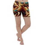 Fire Eagle Art Lightweight Velour Yoga Shorts