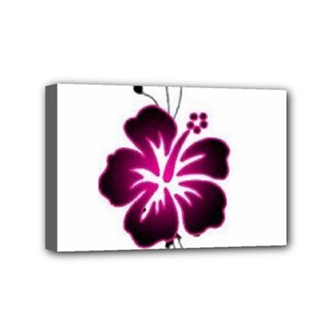 Pink Hawaiian Flower Mini Canvas 6  x 4  (Stretched) from ArtsNow.com