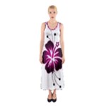 Pink Hawaiian Flower Sleeveless Maxi Dress