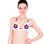 Pink Hawaiian Flower Bikini Top