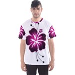 Pink Hawaiian Flower Men s Sports Mesh Tee