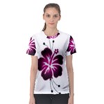 Pink Hawaiian Flower Women s Sport Mesh Tee