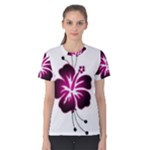 Pink Hawaiian Flower Women s Cotton Tee