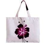 Pink Hawaiian Flower Zipper Mini Tote Bag