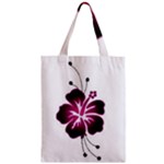 Pink Hawaiian Flower Zipper Classic Tote Bag