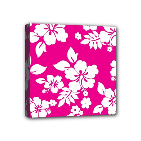 Pink Hawaiian Flowers Mini Canvas 4  x 4  (Stretched) from ArtsNow.com