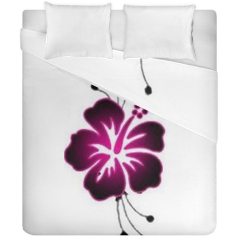 Pink Hawaiian Flower Duvet Cover Double Side (California King Size) from ArtsNow.com