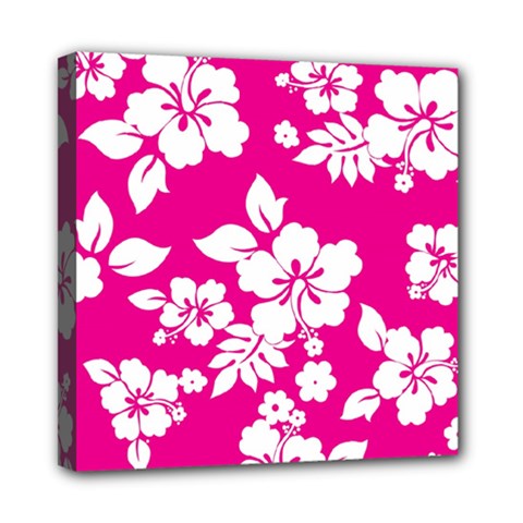 Pink Hawaiian Flowers Mini Canvas 8  x 8  (Stretched) from ArtsNow.com