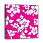 Pink Hawaiian Flowers Mini Canvas 8  x 8  (Stretched)