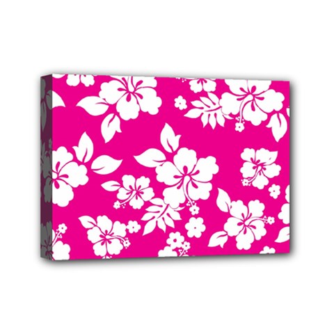 Pink Hawaiian Flowers Mini Canvas 7  x 5  (Stretched) from ArtsNow.com