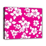 Pink Hawaiian Flowers Canvas 14  x 11  (Stretched)