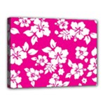 Pink Hawaiian Flowers Canvas 16  x 12  (Stretched)