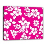 Pink Hawaiian Flowers Canvas 20  x 16  (Stretched)