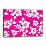 Pink Hawaiian Flowers Canvas 18  x 12  (Stretched)