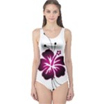 Pink Hawaiian Flower One Piece Swimsuit