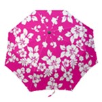 Pink Hawaiian Flowers Folding Umbrella