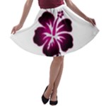 Pink Hawaiian Flower A-line Skater Skirt