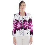 Pink Hawaiian Flower Women s Windbreaker