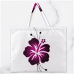 Pink Hawaiian Flower Zipper Large Tote Bag