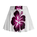 Pink Hawaiian Flower Mini Flare Skirt