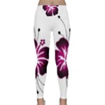 Pink Hawaiian Flower Lightweight Velour Classic Yoga Leggings