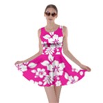 Pink Hawaiian Flowers Skater Dress