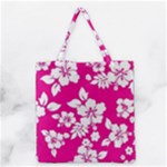 Pink Hawaiian Flowers Grocery Tote Bag