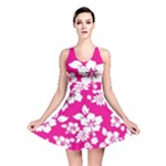 Pink Hawaiian Flowers Reversible Skater Dress