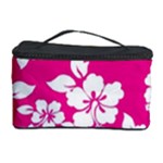 Pink Hawaiian Flowers Cosmetic Storage Case