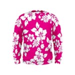 Pink Hawaiian Flowers Kids  Sweatshirt