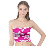 Pink Hawaiian Flowers Tube Top