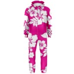 Pink Hawaiian Flowers Hooded Jumpsuit (Men)